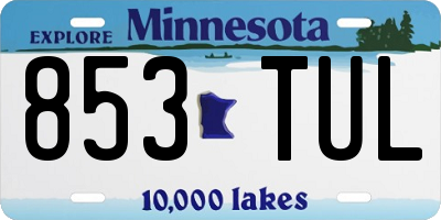 MN license plate 853TUL