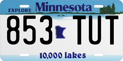 MN license plate 853TUT