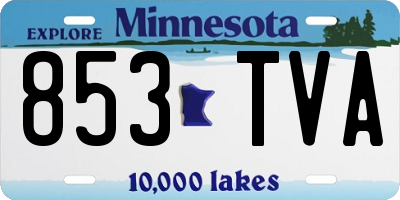 MN license plate 853TVA