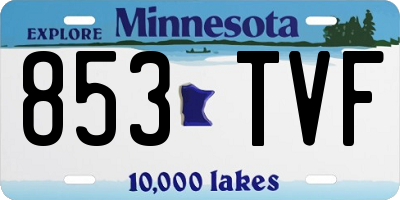 MN license plate 853TVF