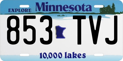 MN license plate 853TVJ