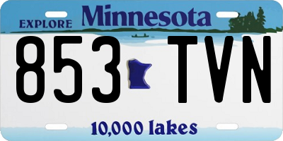 MN license plate 853TVN
