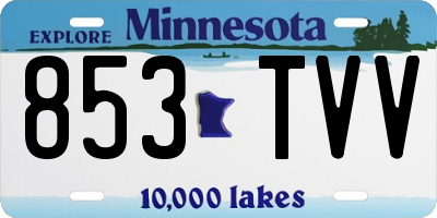 MN license plate 853TVV