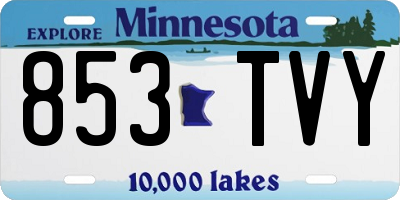 MN license plate 853TVY