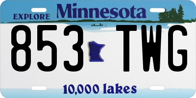 MN license plate 853TWG