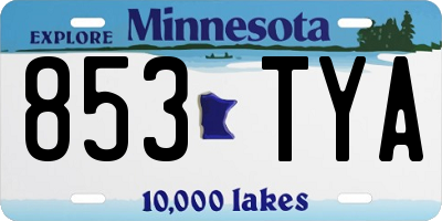 MN license plate 853TYA