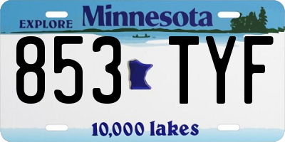 MN license plate 853TYF