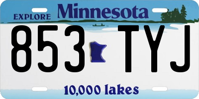 MN license plate 853TYJ