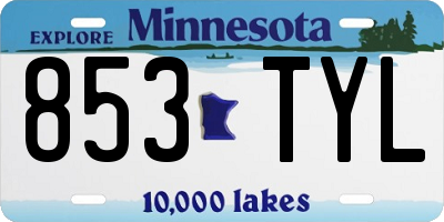MN license plate 853TYL