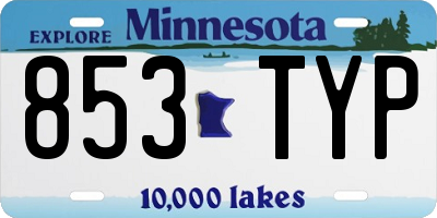 MN license plate 853TYP