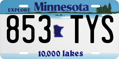 MN license plate 853TYS