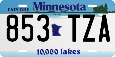 MN license plate 853TZA