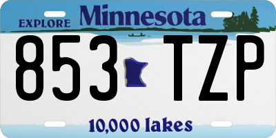 MN license plate 853TZP