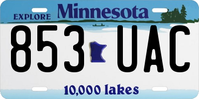 MN license plate 853UAC