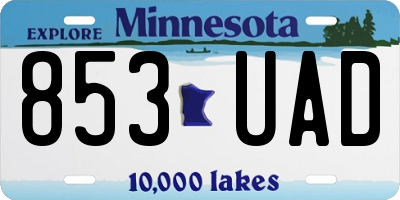 MN license plate 853UAD