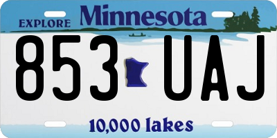 MN license plate 853UAJ