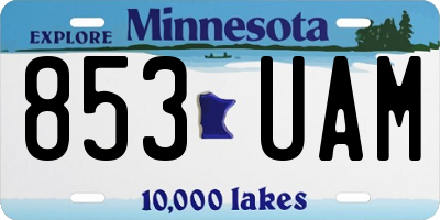 MN license plate 853UAM