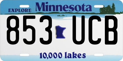 MN license plate 853UCB
