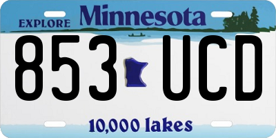 MN license plate 853UCD