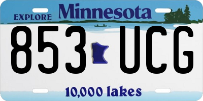 MN license plate 853UCG