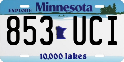 MN license plate 853UCI