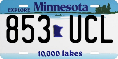 MN license plate 853UCL
