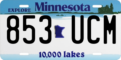 MN license plate 853UCM