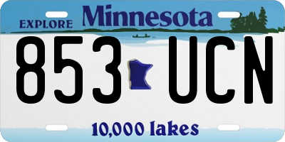 MN license plate 853UCN
