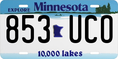 MN license plate 853UCO