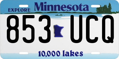 MN license plate 853UCQ