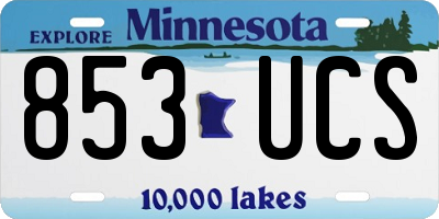 MN license plate 853UCS