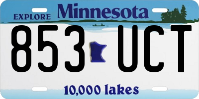 MN license plate 853UCT