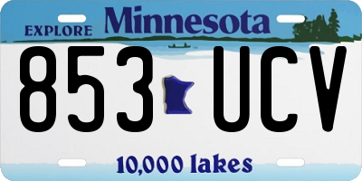 MN license plate 853UCV