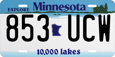 MN license plate 853UCW