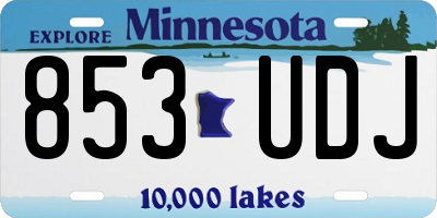 MN license plate 853UDJ