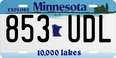 MN license plate 853UDL