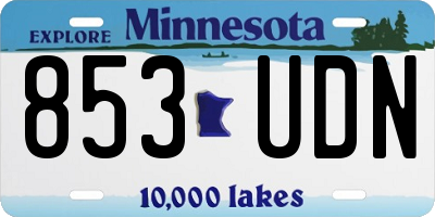 MN license plate 853UDN