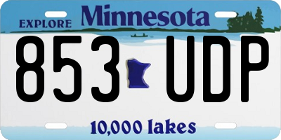 MN license plate 853UDP