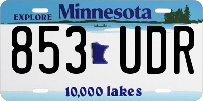 MN license plate 853UDR