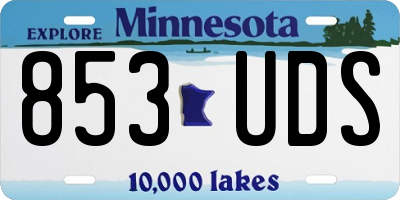 MN license plate 853UDS