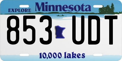 MN license plate 853UDT