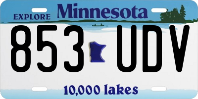 MN license plate 853UDV
