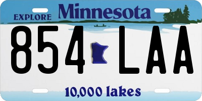 MN license plate 854LAA