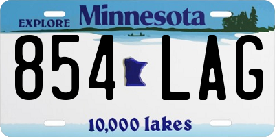 MN license plate 854LAG