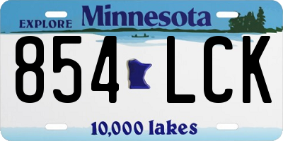 MN license plate 854LCK