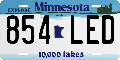 MN license plate 854LED