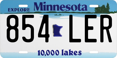MN license plate 854LER