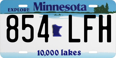 MN license plate 854LFH