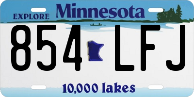 MN license plate 854LFJ