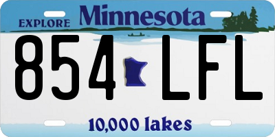 MN license plate 854LFL
